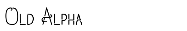 Old Alpha font preview